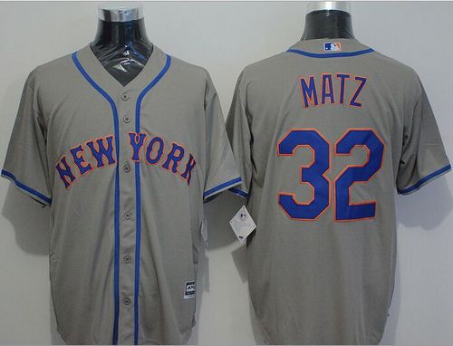 Mets #32 Steven Matz Grey New Cool Base Stitched MLB Jersey - Click Image to Close